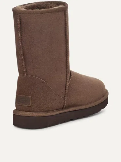 Ugg Classic Short Ii High Heels Ankle Boots In Brown Suede In Brown