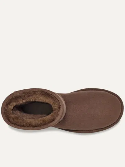 Ugg Classic Short Ii High Heels Ankle Boots In Brown Suede In Brown