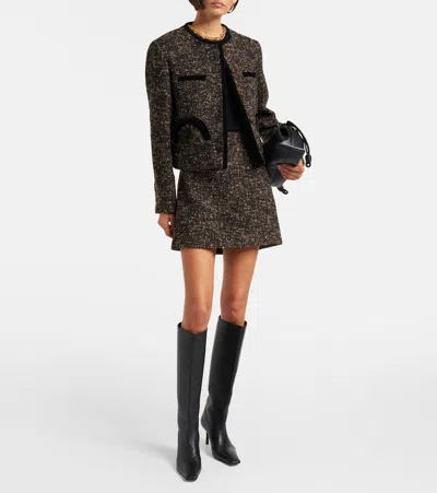 Blazé Milano Coci Wool-blend Tweed Miniskirt In Multi