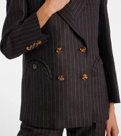Blazé Milano Wool-cashmere Everynight Double-breasted Blazer In Black
