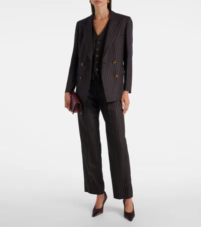 Blazé Milano Wool-cashmere Everynight Double-breasted Blazer In Black