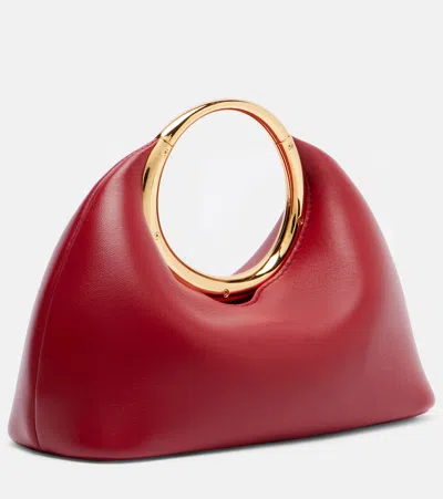 Jacquemus Calino Small Leather Tote Bag In Red