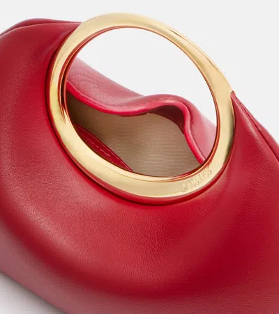 Jacquemus Calino Small Leather Tote Bag In Red