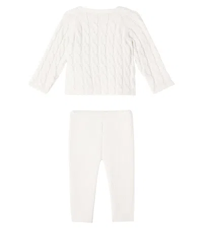 Bonpoint Baby Jalina Sweater And Pants Set In White