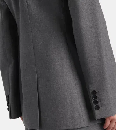 羊毛双排扣塔士多夹克