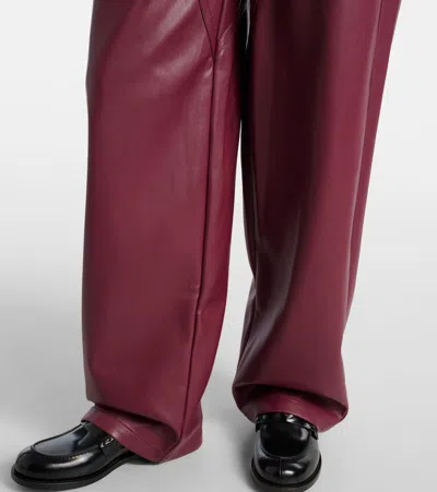 Rotate Birger Christensen Rotate Burgundy Polyester Pants In Brown