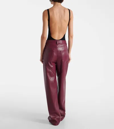 Rotate Birger Christensen Rotate Burgundy Polyester Pants In Brown