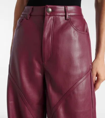 Rotate Birger Christensen Rotate Burgundy Polyester Pants In Brown