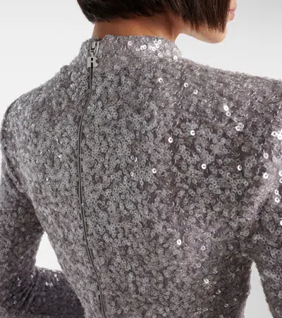 Rotate Birger Christensen Rotate Birgerchristensen  Asymmetrical Silver Dress With Sequins In Silver