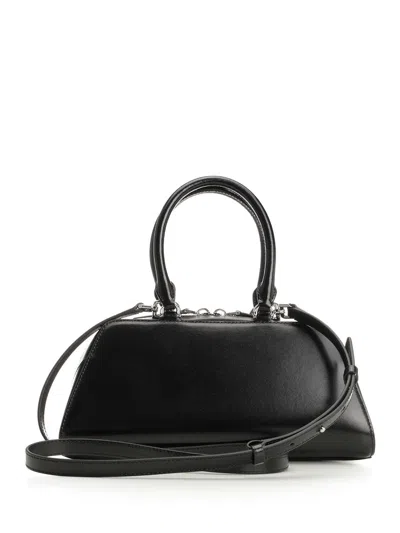 Givenchy Mini Antigona Ew Top Handle Bag In Calf Leather In Black