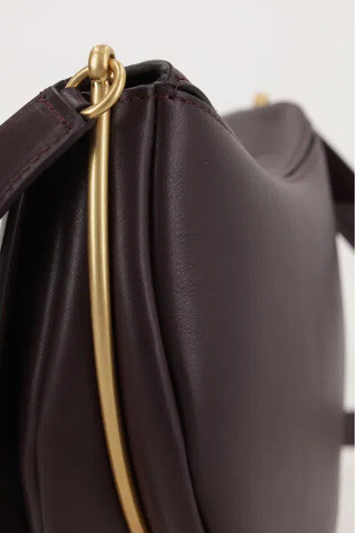 Wandler Adjustable Strap Curved Shape Bag In Red