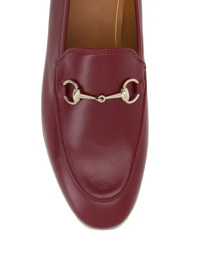 Gucci Women Jordaan Leather Loafers In Red