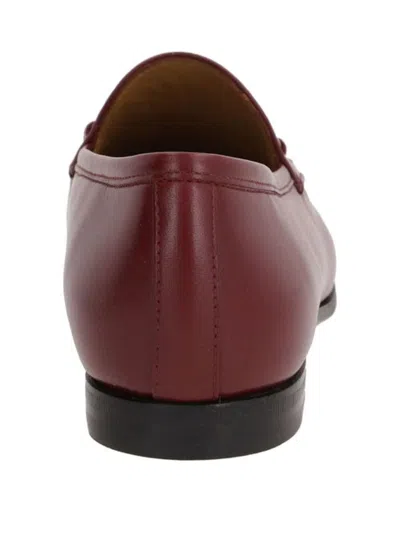 Gucci Women Jordaan Leather Loafers In Red