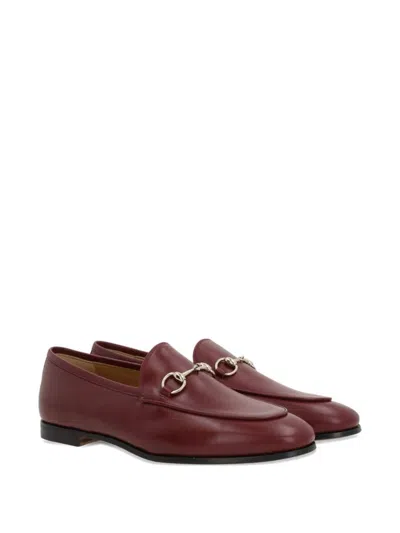 Gucci Women Jordaan Leather Loafers In Red
