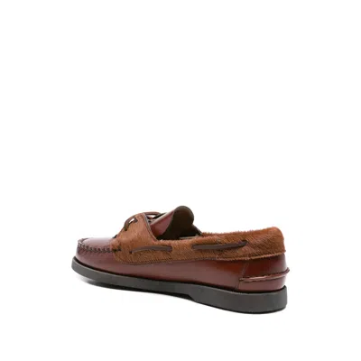 Hereu Leather Boat Shoes In Multi