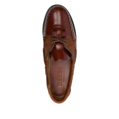 Hereu Leather Boat Shoes In Multi