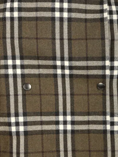 Burberry Check-p'attern Kilt In Green