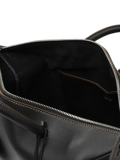 Max Mara Medium Leather Top Handle Bag In Black