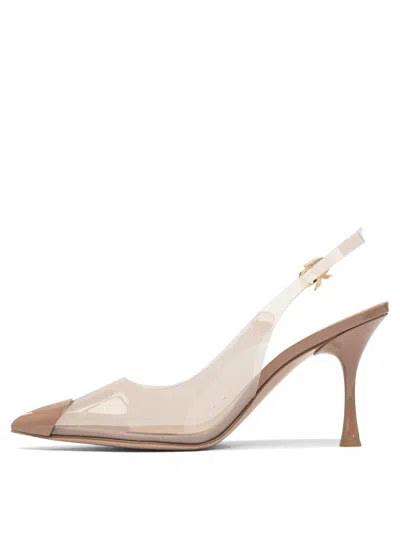 Gianvito Rossi Transparent Slingback Heeled Shoes