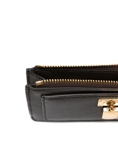 Tom Ford Calf Leather Cardholder In Brown