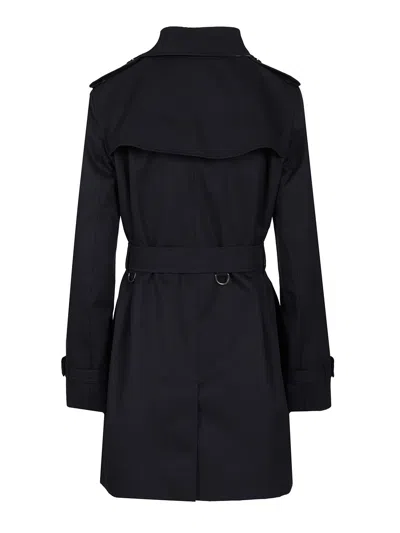 Burberry Kensingtonsht Org Coats Blue In Black