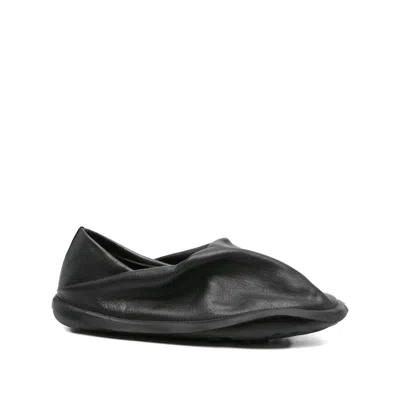 Camper X Issey Miyake Peu Form Leather Slippers In Black