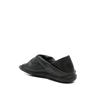 Camper X Issey Miyake Peu Form Leather Slippers In Black