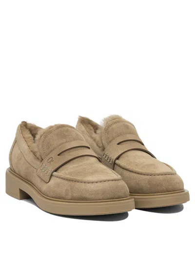 Gianvito Rossi Slip-on Loafers Suede Upper
