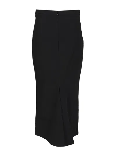 Givenchy Mid-length Kick Back Skirt In Cady In Black