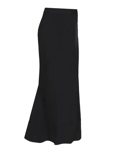 Givenchy Mid-length Kick Back Skirt In Cady In Black
