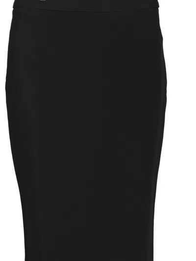 Givenchy Mid-length Kick Back Skirt In Cady In Black