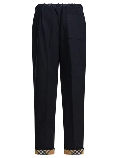 Burberry Tailored Trousers With Distinctive Check Details