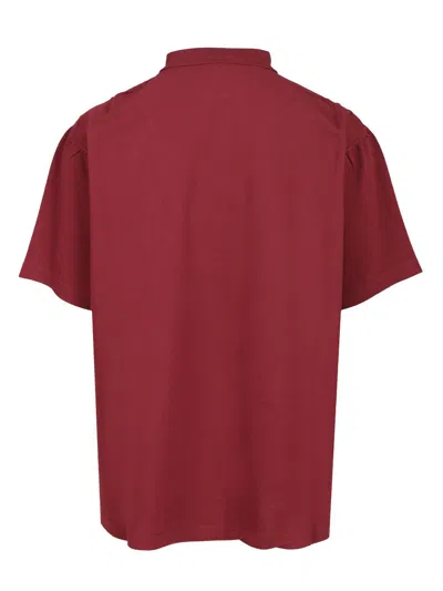 Balenciaga Crewneck Shirt With Nano Bb Style In Red