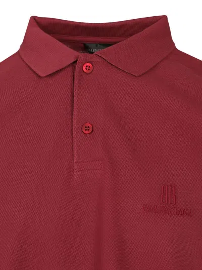 Balenciaga Crewneck Shirt With Nano Bb Style In Red