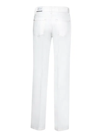 7 For All Mankind 'calie' Jeans Featuring Belt Loops In White