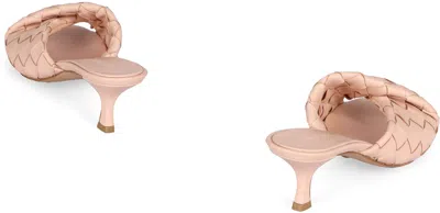 Bottega Veneta Blink Intrecciato Lambskin Leather Sandal In Pink