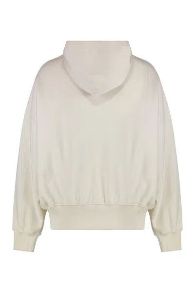 Dolce & Gabbana Beige Embroidered Hoodie In Green