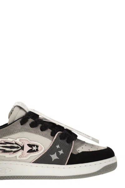 Enterprise Japan Ej Egg Rocket - Leather Trainers With Logo In Multi