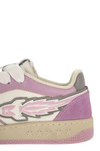 Enterprise Japan Ej Egg Rocket - Leather Trainers With Logo In Multi