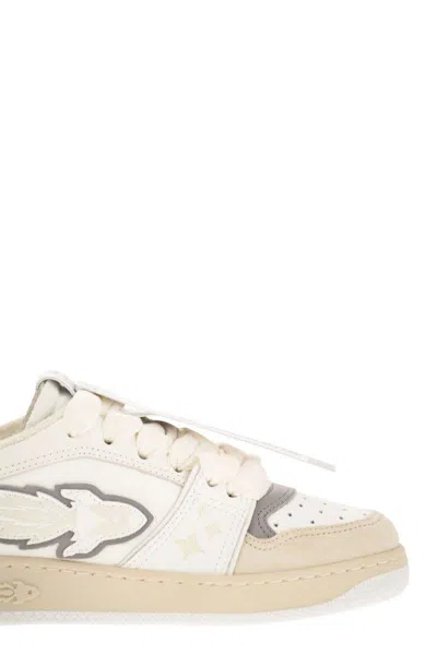 Enterprise Japan Ej Egg Rocket - Leather Trainers With Logo In Multi