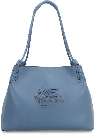 Etro Women's Libra Small Leather Tote In Blue