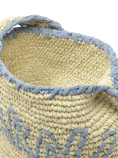 Marni Medium Nassa Raffia Hobo Bag In Nude