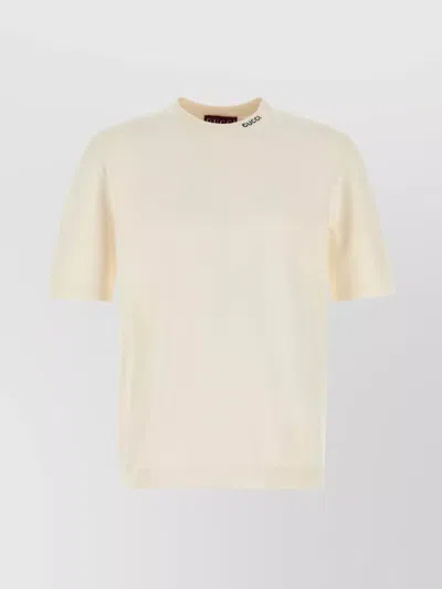 Gucci Men White Silk Blend Sweater
