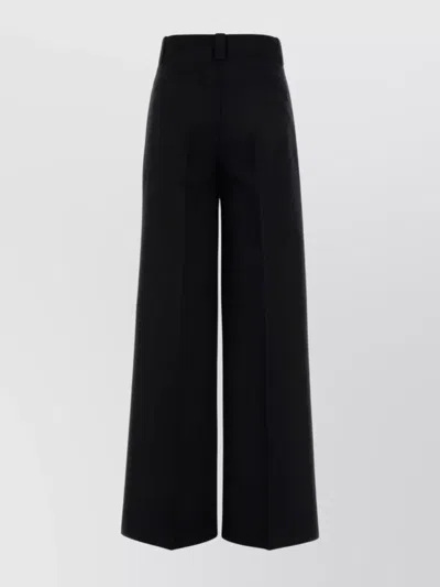 Moncler Wide-leg High Waist Palazzo Pant With Button Detailing In Black