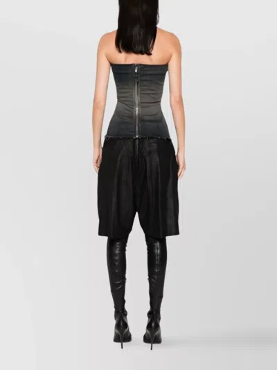 Rick Owens Strapless Panel Detailing Top In Gray