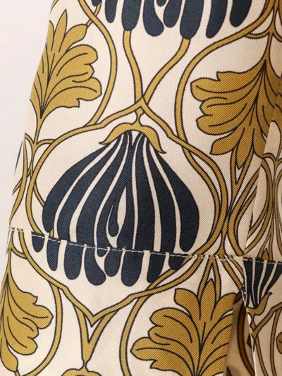 Max Mara Kaftan Dress With Lapel Collar And Belt In Neutral