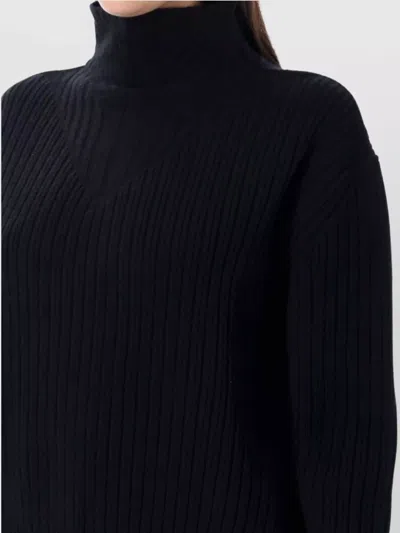 Rick Owens Black Porterville Fisherman Tabard Turtleneck In Blue
