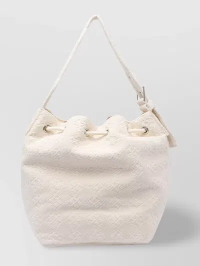 Tory Burch Textured Fabric Shoulder Bag With Adjustable Strap