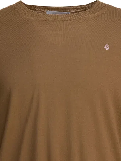 Alexander Mcqueen Skull Pattern Sweater Knitwear Beige In Brown