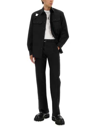 Alexander Mcqueen T-bar Harness Overshirt In Black